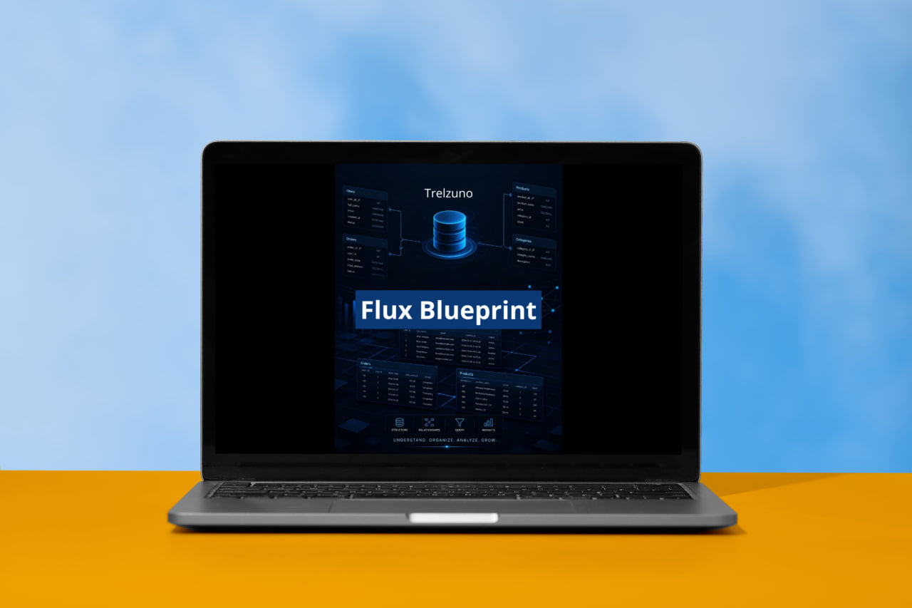 Laptop displaying a software interface with 'Axis Module' on a blue and orange gradient background